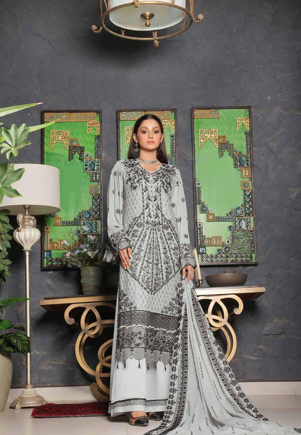 Luxury Chiffon Unstitched | Maliha - 06