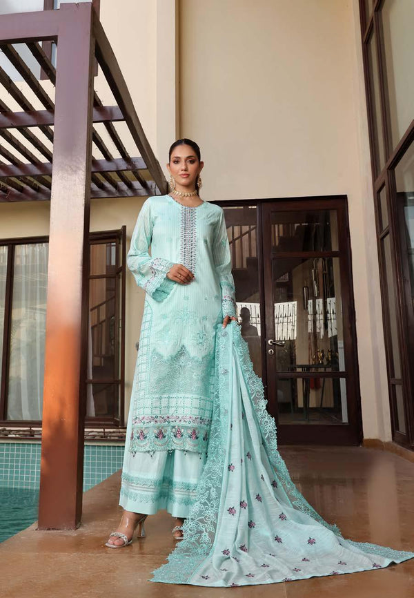 Chickan kari Lawn Unstitched | Sea green Summer Exclusive
