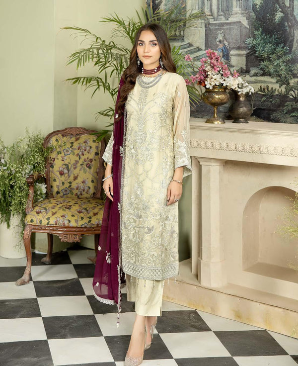 Bareea Chiffon | Unstitched Embroidered BRN-864